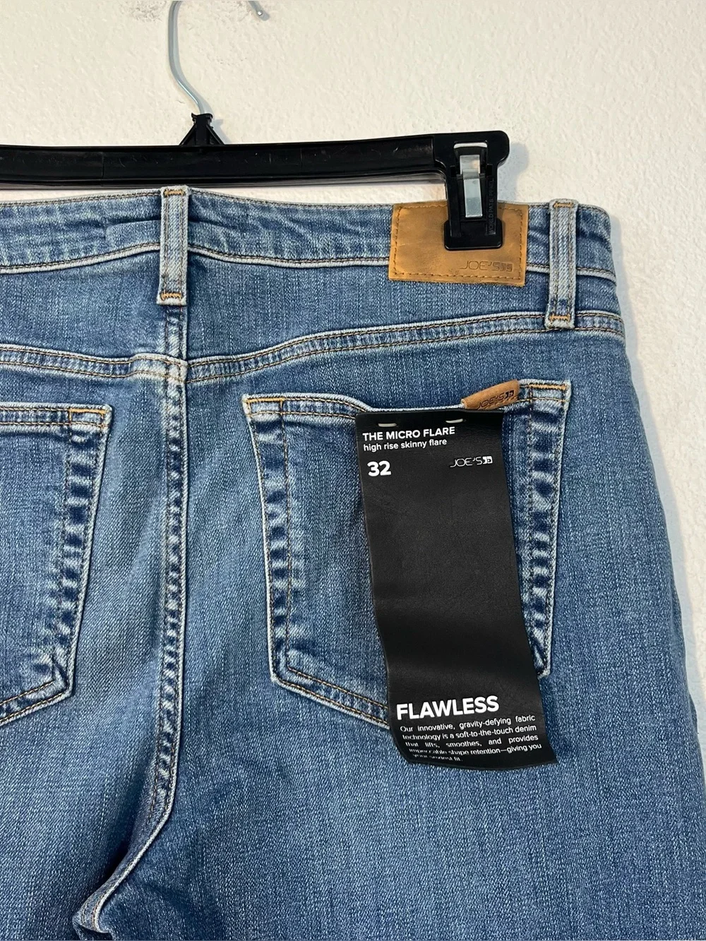 Joes Jeans Micro Flare High Rise Medium Wash Jeans Size 32 NEW Raw Hem
